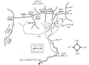 نقشه قله شاه البرز